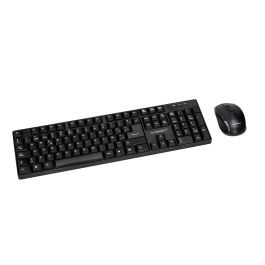 Set Teclado + Raton Inalambrico Q-Connect 2.4 gr Negro Compatible Windows