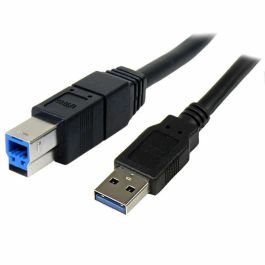 Cable USB A a USB B Startech USB3SAB3MBK 3 m Negro