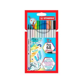 Stabilo Rotuladores Pen 68 Brush C-Surtidos Estuche 12 Ud