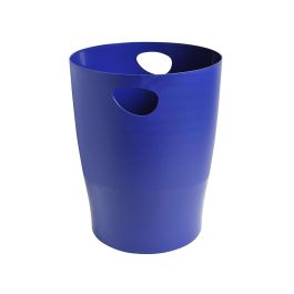 Papelera Plastico Exacompta Ecoblack Azul 15 Litros