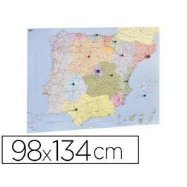 Mapa Mural Faibo España Y Portugal Autonomico Plastificado Enrollado 98x134 cm