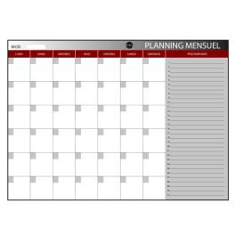 Planning Magnetico Bi-Office Mensual Lacado Marco Aluminio Rotulable 60x45 cm Precio: 67.50000004. SKU: B1HHENEJDP