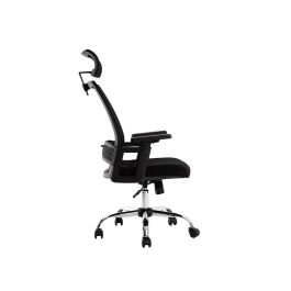 Silla De Direccion Q-Connect Ergonomica Base Metal Respaldo Alto Con Reposacabeza Ajustable