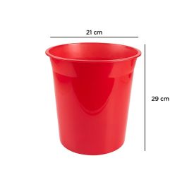 Papelera Plastico Q-Connect Rojo Translucido 13 Litros 275x285 mm