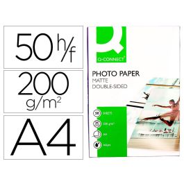 Q-Connect Papel Fotográfico Mate Doble Cara Blanco DIN A4 220g/m² - 50 Hojas para Ink-Jet y Fotocopiadoras Precio: 4.79000038. SKU: B146DQX23C