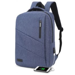 Mochila Subblim City Backpack para Portátiles hasta 15.6"/ Puerto USB/ Azul