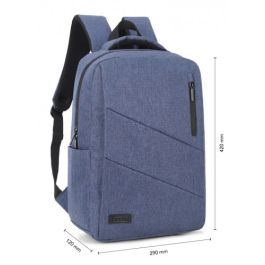 Mochila Subblim City Backpack para Portátiles hasta 15.6"/ Puerto USB/ Azul