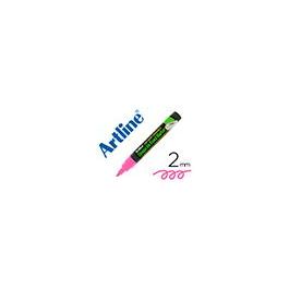 Rotulador Artline Pizarra Epd-4 Color Rosa Fluorescente Opaque Ink Board Punta Redonda 2 mm 12 unidades