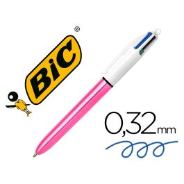 Boligrafo Bic Cuatro Colores Shine Rosa Punta De 1 mm 12 unidades Precio: 36.88999963. SKU: B17WLREGCJ