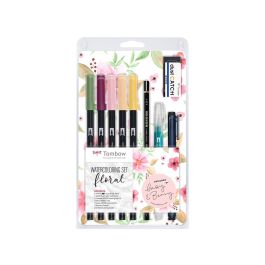 Set Watercoloring Tombow Floral 9 Piezas