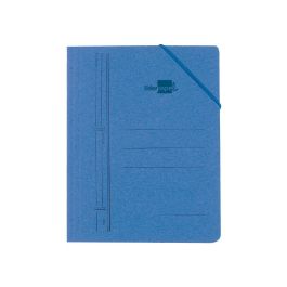 Carpeta Liderpapel Gomas Cuarto Sencilla Carton Pintado Azul