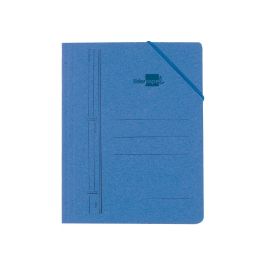 Carpeta Liderpapel Gomas Folio Bolsa Carton Pintado Azul 10 unidades