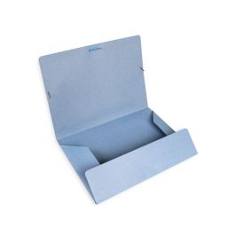 Carpeta Liderpapel Gomas Folio 3 Solapas Carton Pintado Azul