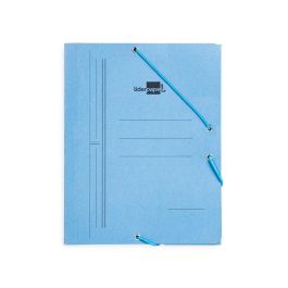 Carpeta Liderpapel Gomas Cuarto 3 Solapas Carton Pintado Azul