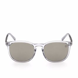 Timberland TB9235 27D Gafas de Sol Redondas Polarizadas para Hombre con Montura Transparente y Cristales Ahumados 53mm
