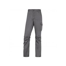 Pantalon De Trabajo Deltaplus Cintura Elastica 5 Bolsillos Color Gris - Negro Talla S