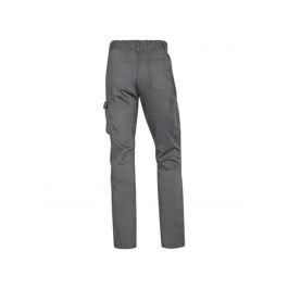 Pantalon De Trabajo Deltaplus Cintura Elastica 5 Bolsillos Color Gris - Negro Talla S