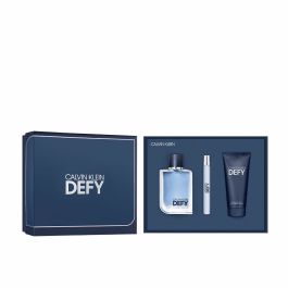Calvin Klein DEFY LOTE - Cofre de Regalo para Hombre con Eau de Toilette y Gel de Ducha - 3 Piezas