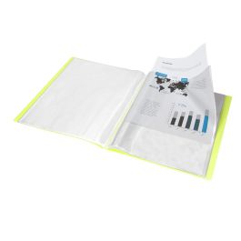 Carpeta Liderpapel Escaparate 80 Fundas Polipropileno Din A4 Amarillo Fluor Opaco