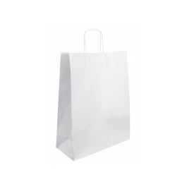 Bolsa Kraft Basika Celulosa Blanco 90 gr Asa Retorcida Tamaño -'S-' 240x100X320 mm 250 unidades