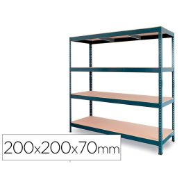 Estanteria Metalica Ar Stocker 200x200x70 cm 4 Estantes 450 kg Por Estante Bandeja De Madera Sin Tornillos Precio: 409.58999972. SKU: B15VK678FN