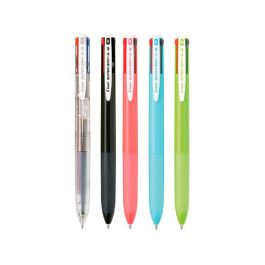 Boligrafo Pilot Super Grip G 4 Colores Retractil Sujecion De Caucho Tinta Base De Aceite Cuerpo Color Verde 12 unidades