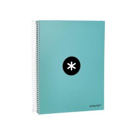 Cuaderno Espiral A4 Micro Antartik Tapa Forrada 120H 90 gr Horizontal 5 Bandas 4 Taladores Color Menta