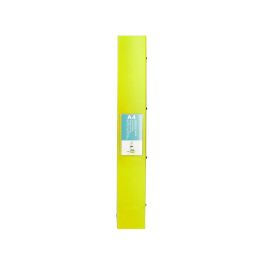 Carpeta Liderpapel 4 Anillas Mixtas 40 mm Polipropileno Din A4 Amarillo Fluor Opaco