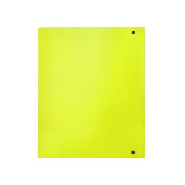 Carpeta Liderpapel 4 Anillas Mixtas 40 mm Polipropileno Din A4 Amarillo Fluor Opaco