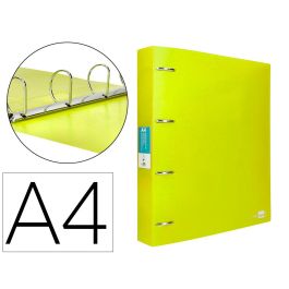 Carpeta Liderpapel 4 Anillas Mixtas 40 mm Polipropileno Din A4 Amarillo Fluor Opaco Precio: 5.4449996128. SKU: B1HS49Y7JL