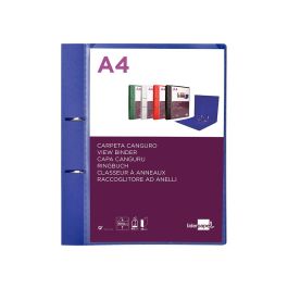 Carpeta Liderpapel Canguro 2 Anillas 40 mm Mixtas Polipropileno Din A4 Azul Translicudo