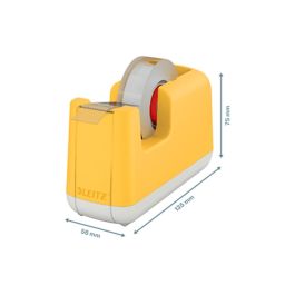 Portarrollo Sobremesa Leitz Cosy Plastico Para Cintas 33 Mt Color Amarillo