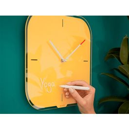 Reloj Leitz Cosy De Pared Silencioso Cristal 30x30 cm Amarillo