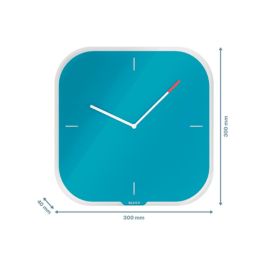 Leitz reloj de cristal cosy silencioso azul calma