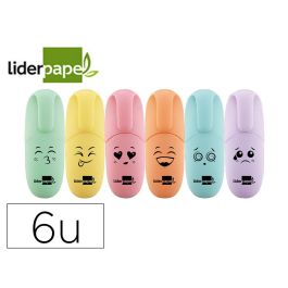 Rotulador Liderpapel Mini Fluorescente Pastel Punta Biselada Estuche De 6 Unidades Colores Surtidos Precio: 4.2350000242. SKU: B1C293PH52