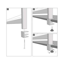 Abrazadera Nobo Para Pantalla Separadora Nobo Premium Plus Sobremesa Pack De 2 Unidades