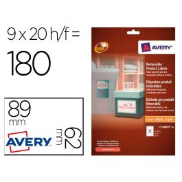 Etiqueta Adhesiva Avery Removible Para Impresora Laser Inyeccion Tinta Fotocopiadora Blanca 62x89 mm Precio: 18.9848997822. SKU: B1HVAG3YG5