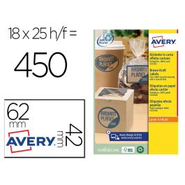 Etiqueta Adhesiva Avery Kraft Efecto Carton Rectangular 62x42 mm Removible Para Laser Ink-Jet Caja De 160 Unidades Precio: 17.544999891099998. SKU: B1AD9T5W9K