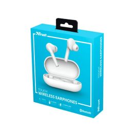 Auricular Trust Nika Inalambrico Bluetooth Con Estuche De Carga Color Blanco