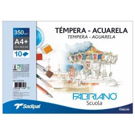 Bloc Dibujo Acuarela Sadipal Fabriano Espiral Din A4+ 10 Hojas 350 gr-M2 grano Suave