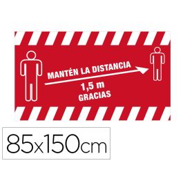 Alfombra Para Suelo De Paso Novus Manten La Distancia De 1,5 M Gracias Fondo Rojo 85x150 cm Precio: 176.50000049. SKU: B18FWA67GL