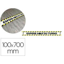 Pictograma Archivo 2000 Espere Su Turno Mantega La Distancia De Seguridad Vinilo Adhesivo Amarillo 100x700 mm Precio: 7.49999987. SKU: B16QBQK25M