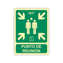 Cartel de evacuación "punto de reunion" clase b (pvc 0,7mm) 22.4x30cm normaluz