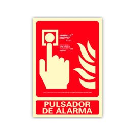 Cartel de extinción "pulsador de alarma" clase b (pcv 0,7mm) 21x30cm normaluz