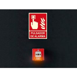 Cartel de extinción "pulsador de alarma" clase b (pcv 0,7mm) 21x30cm normaluz