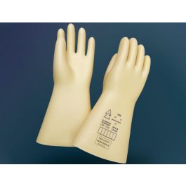 Guantes Faru Latex Aislante Proteccion Electrica Hasta 500 Voltios Clase 00 Talla 9 Color Beige