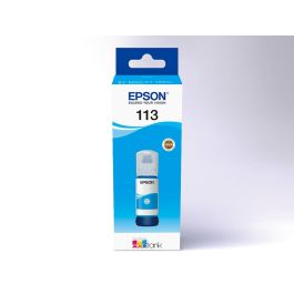 Epson Tinta Bote Cian Ecotank Et-5850, Et-5800, Et-16650, Et-16600, Et-5880, Et-5170 - Nº 113