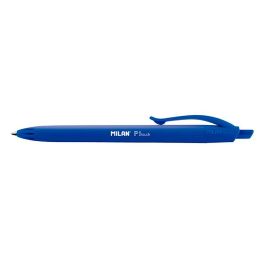 Boligrafo Milan P1 Retractil 1 mm Touch Azul Blister De 3 Unidades