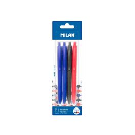 Set de Bolígrafos Milan BWM10254 Blanco Multicolor (4 Piezas) (4 Unidades) (4 uds)