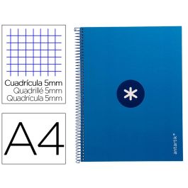 Cuaderno Espiral A4 Micro Antartik Tapa Forrada 80H 90 gr Cuadro 5 mm 1 Banda 4 Taladros Azul Oscuro Precio: 5.50000055. SKU: B1C9GDLHQ9